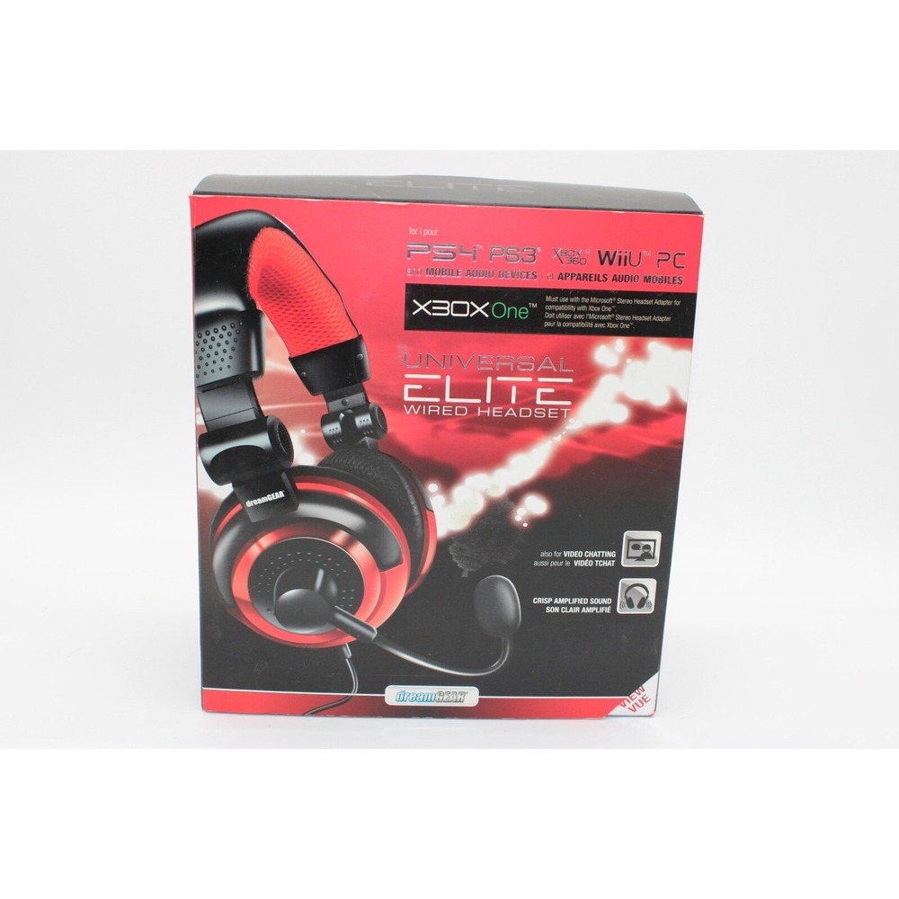 dreamGEAR Universal Elite Wired Headset‎ with Microphone for Xbox One - Red